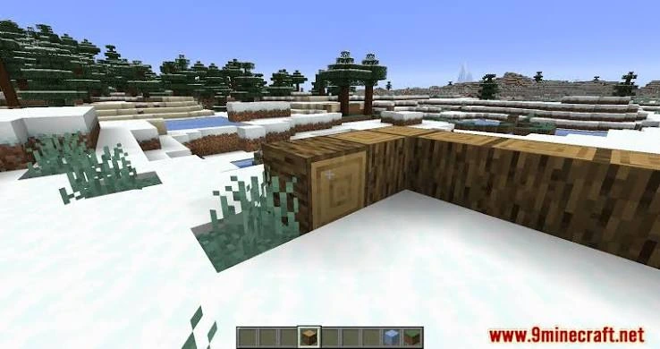 Minecraft building scene for Accurate Block Placement Mod Fabric setup